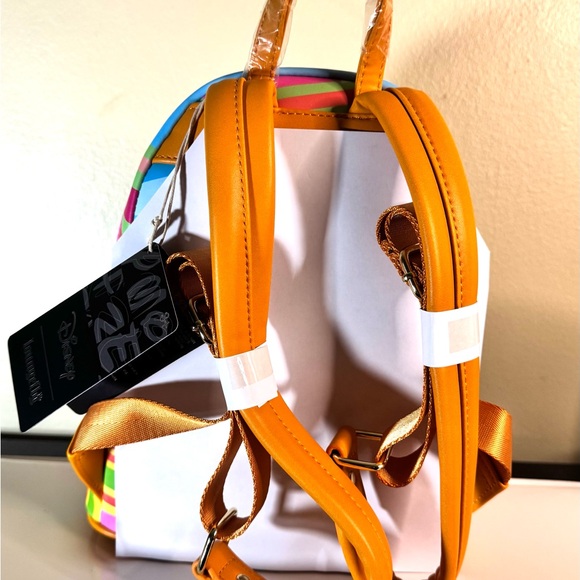 Disney THREE CABALLEROS Donald Duck Jose Beach Loungefly Mini Backpack Bag NEW main image 9